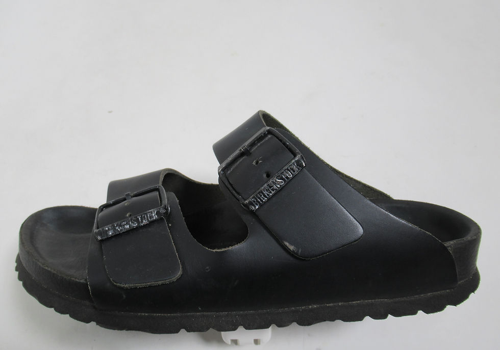 Thumbnail: Birkenstock Unisex Arizona Leather Sandals Black Size 4 US M / 6 US L / 37 EU