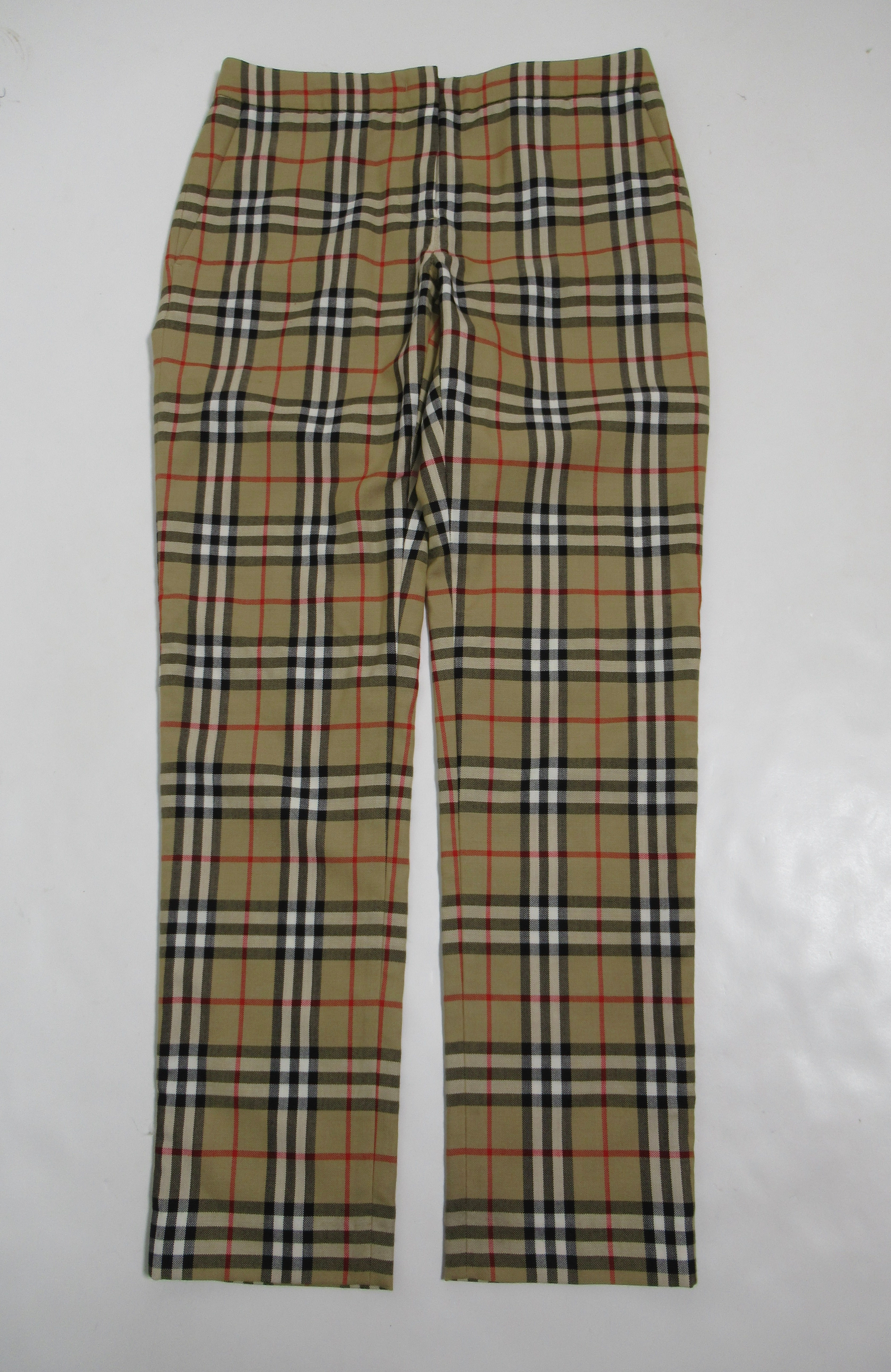 Burberry Women's Check Fleur Tailored Pant Archive Beige Size 4 US 6 UK