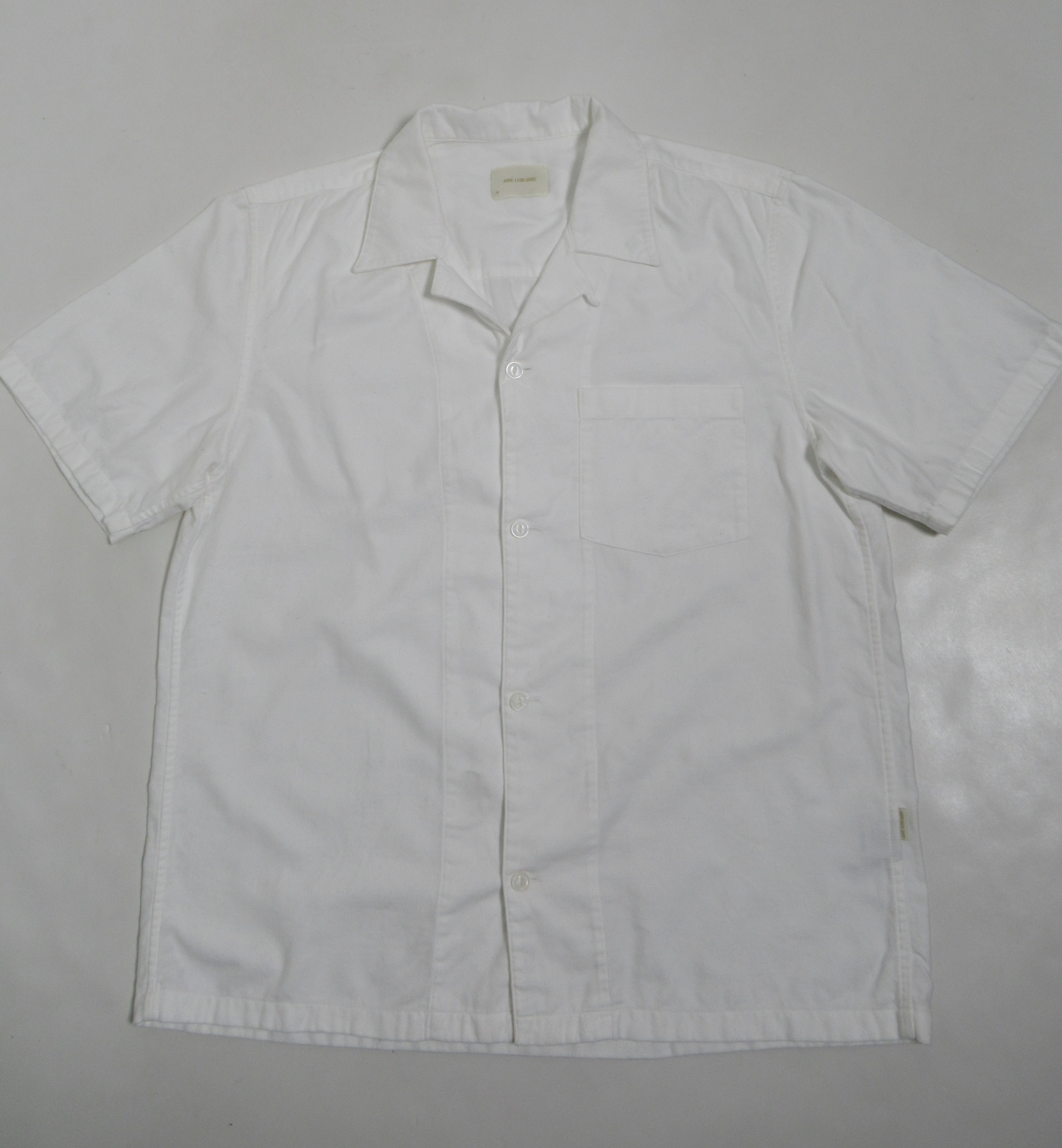 Aime Leon Dore Men's Short Sleeve Shirt Cotton White Size M