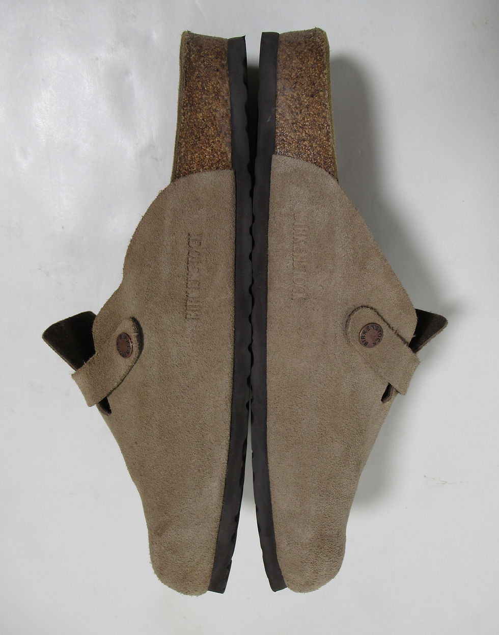 Thumbnail: Birkenstock U Boston Soft Footbed Clog  Suede Leather Taupe 12 US M / 14 L US L