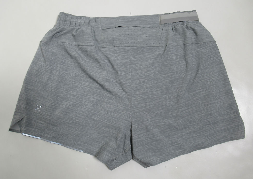 Thumbnail: Lululemon Men's Surge Short *4" Updated Heather Allover Sea Salt Light Cast L