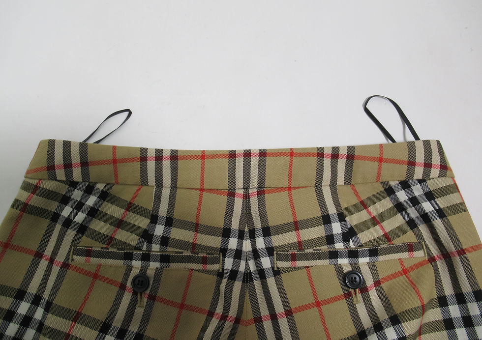 Thumbnail: Burberry Women's Check Fleur Tailored Pant Archive Beige Size 4 US 6 UK