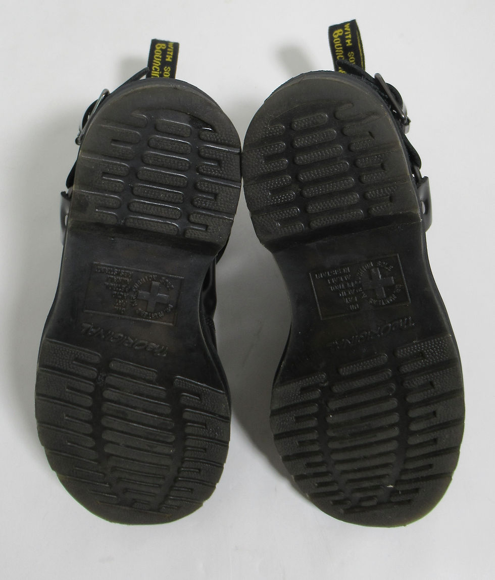 Thumbnail: Dr Martens Wincox Smooth Leather Buckle Boot Black Polished Size 4 US M / 5 US L