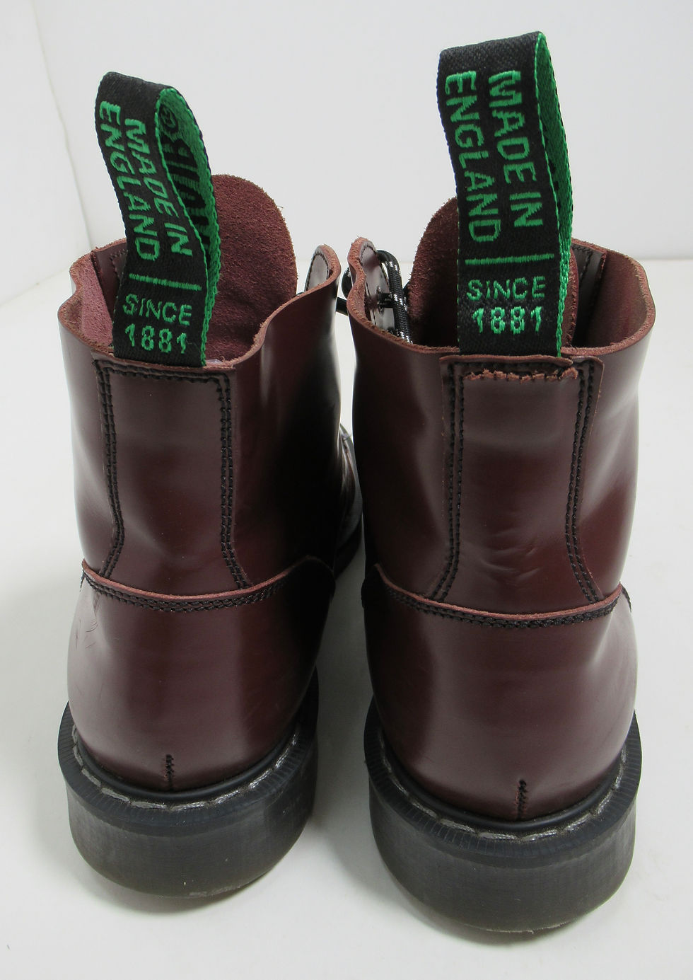 Thumbnail: SoloVair Men's 6 Eye Astronaut Boot Burgundy Rub-Off Leather 11 US M / 10 UK