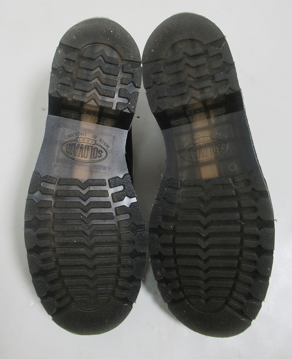 Thumbnail: Solovair Men's Black Greasy Gibson Shoes Black Size 8.5 USA / 7.5 UK / 41.5 EU
