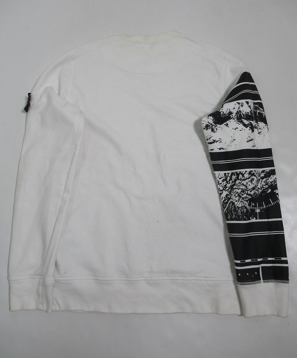 Thumbnail: Stone Island Men's Mural Part 3 Crewneck Sweatshirt White 731563088 Size S