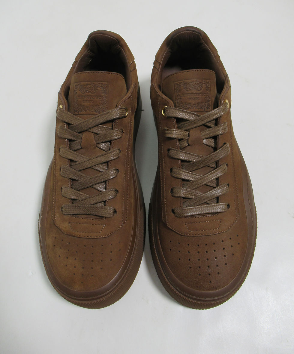Thumbnail: Hennessy x Kim Jones Men's Low Top Suede Leather Sneakers Brown 8 US M / 7 UK