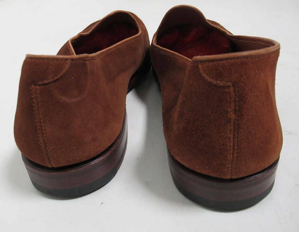Thumbnail: Carmina Men's Full Strap Penny Loafer Shoes Brown 8.5 US / 7.5 UK / 41.5 EU