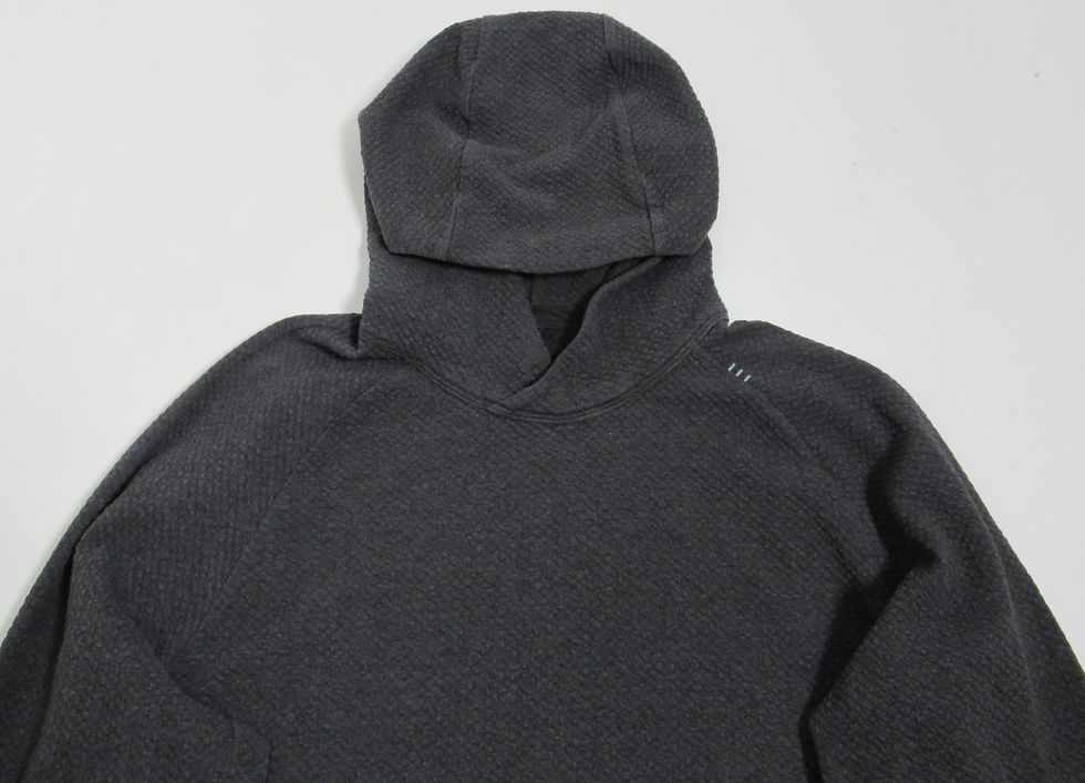 Thumbnail: Lululemon Men's At Ease Hoodie Heathered Black / Black Knit Size L