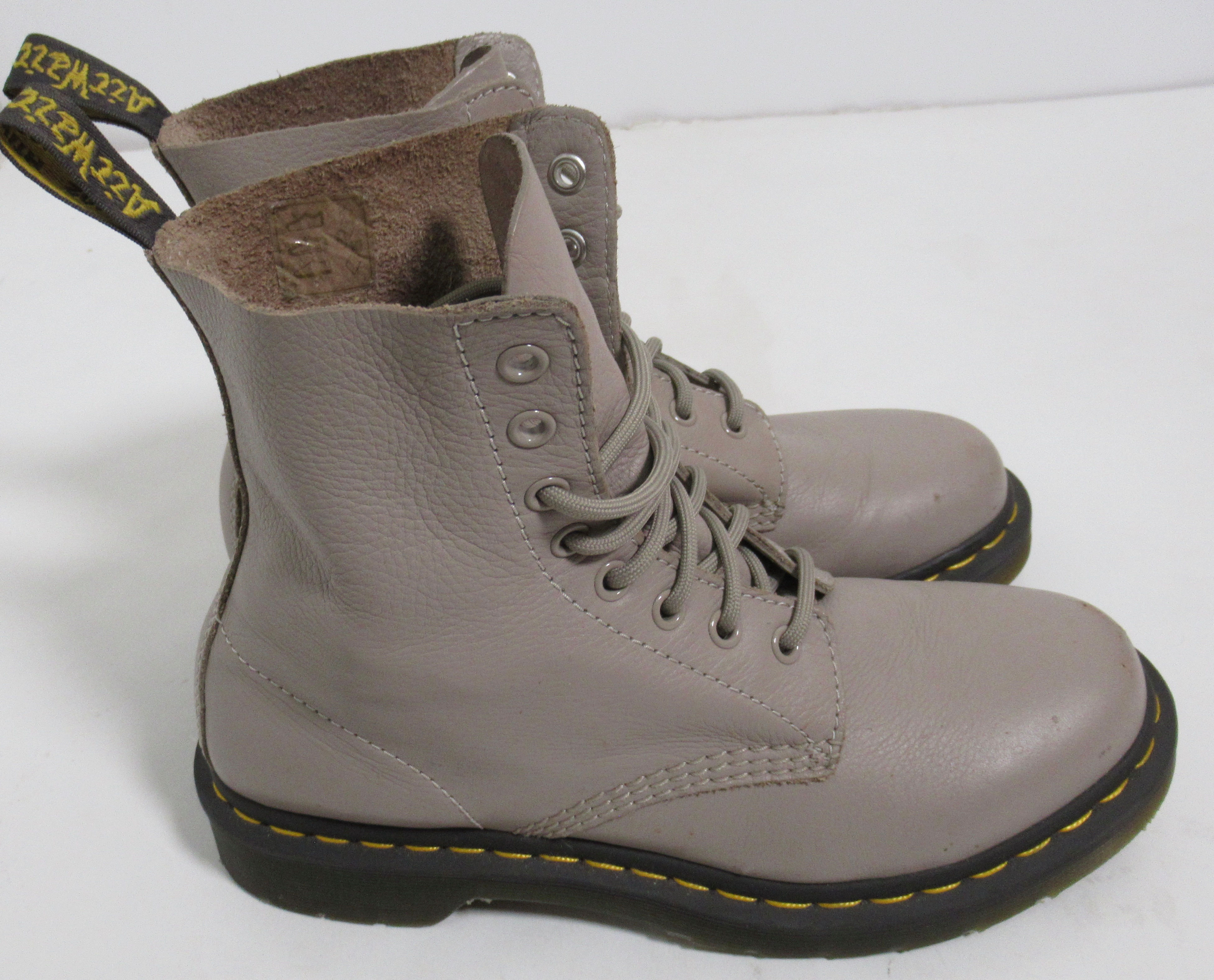 Dr Martens 1460 Women's Pascal Virginia Leather Boots Taupe 9 US L / 7 UK / 41EU