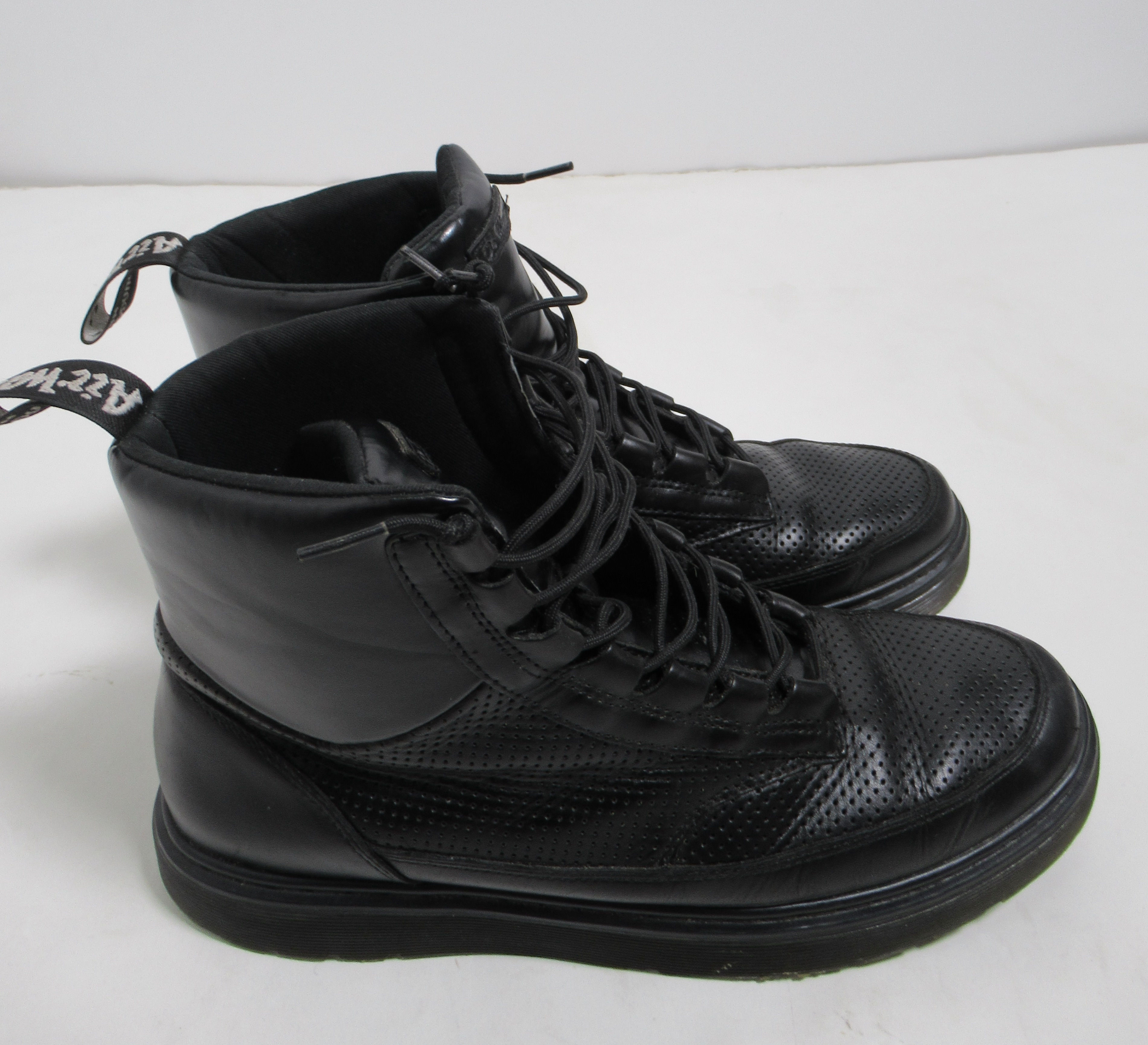 Dr Martens Men's Kamar Brando Perfed Leather Boot Black 11 US M / 10 UK / 45 EU