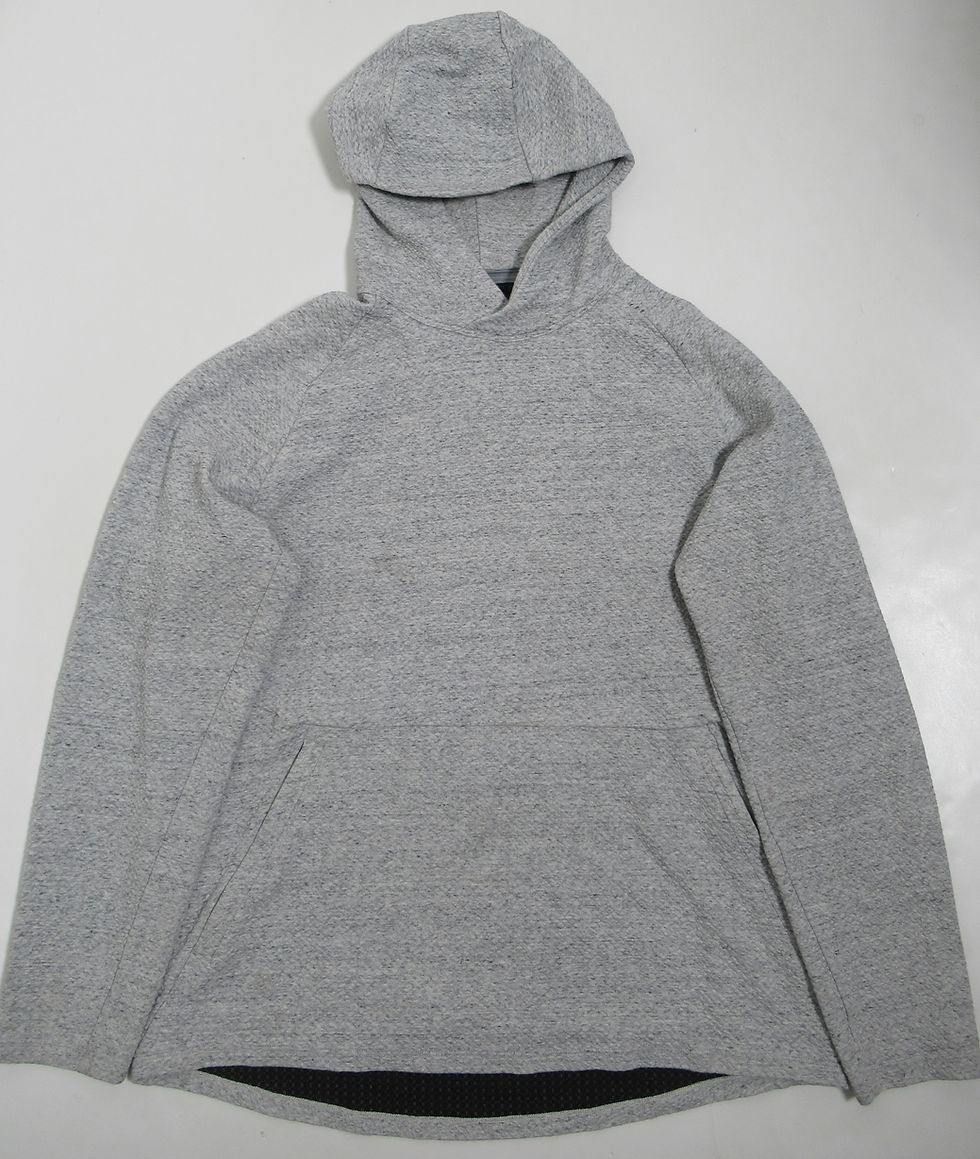 Thumbnail: Lululemon Men's At Ease Hoodie Heathered Melody Light Grey / Black Size XL