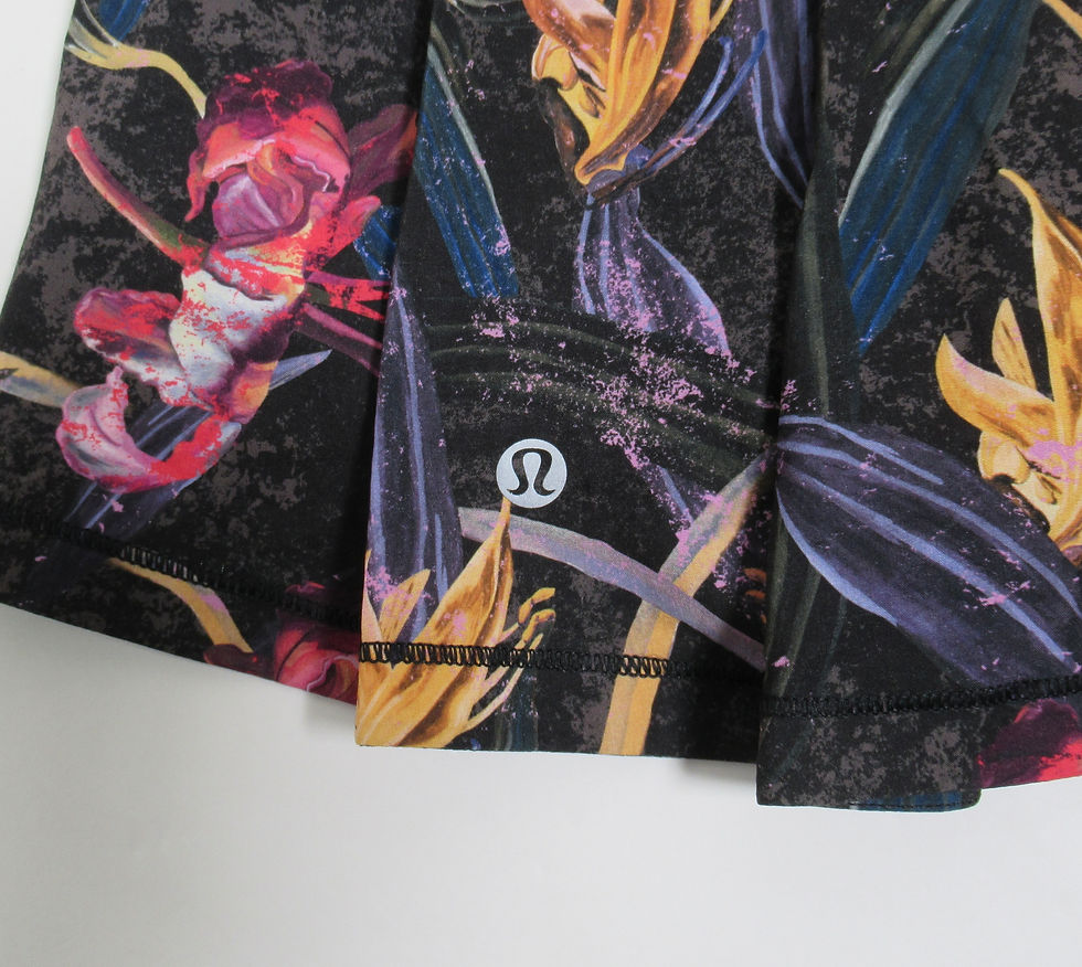 Thumbnail: Lululemon Women's Pace Rival Mid-Rise Skirt Veiled Floral Black Multi Size 4