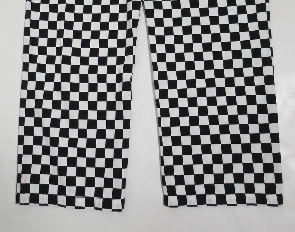 Thumbnail: R13 Women's Slouch Pant Black White Checker R13W5008-R115B Size L