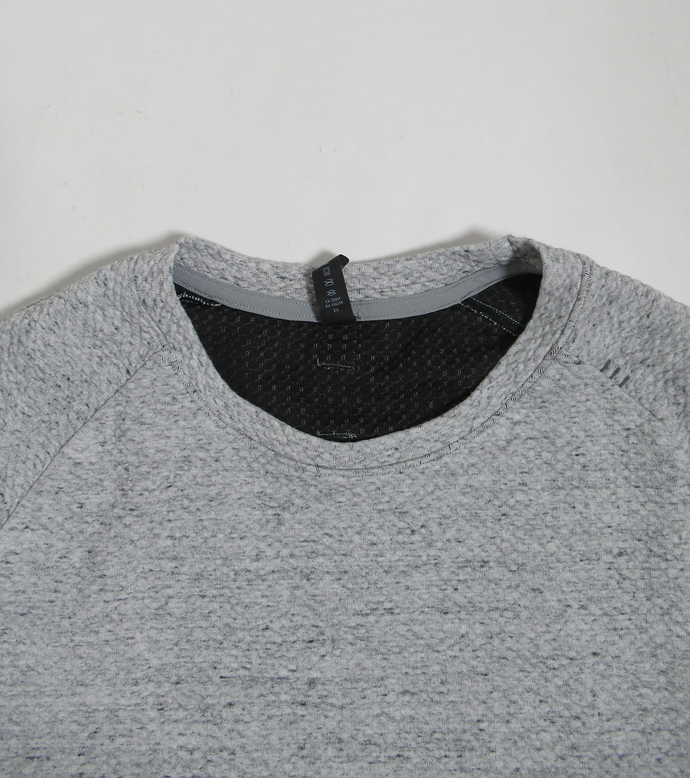 Thumbnail: Lululemon Men's At Ease Crew Heathered Melody Light Grey / Black Knit Size XL
