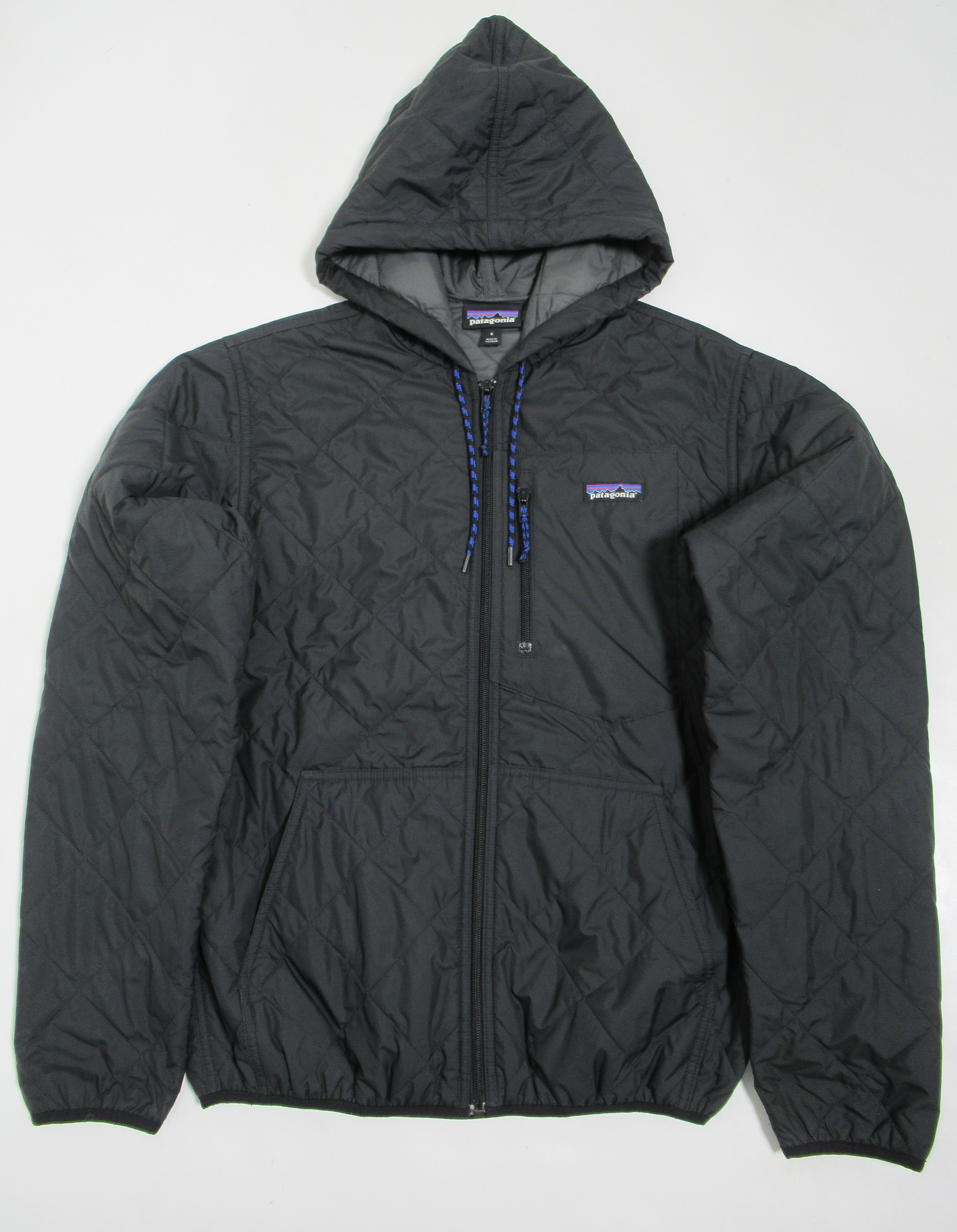 Patagonia Men's Diamond Quilted Bomber Hoody Black BLK 27610FA16 Size S