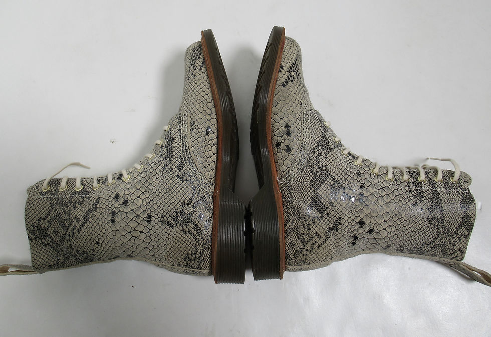 Thumbnail: Dr. Martens Women's Made In England Python Boots 15702 Size 6 US / 4 UK / 37 EU