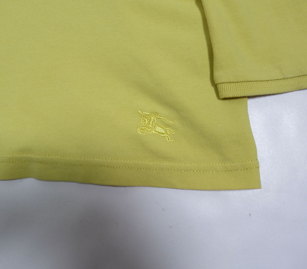 Thumbnail: Burberry Brit Women's Puff Long Sleeve Polo Cotton Pique Yellow Size XL