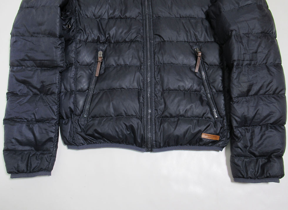 Thumbnail: Burberry Brit Men's Puffers Hooded Jacket Navy Size S