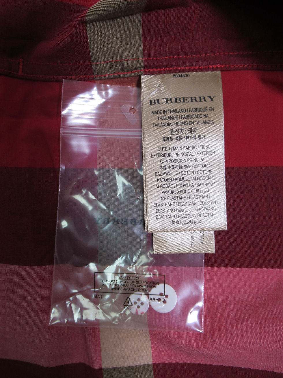 Thumbnail: Burberry London England Men's Check Cotton Shirt Red Size XXXL