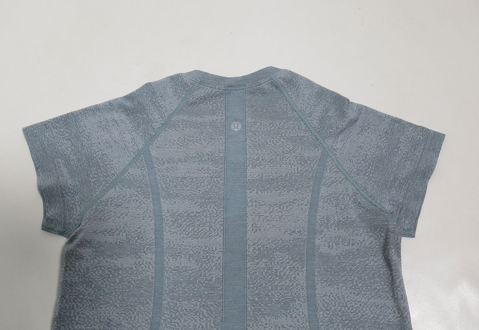 Thumbnail: Lululemon Swiftly Speed Short Sleeve Aqua Smoke / White / Cadet Blue / Smokey 6
