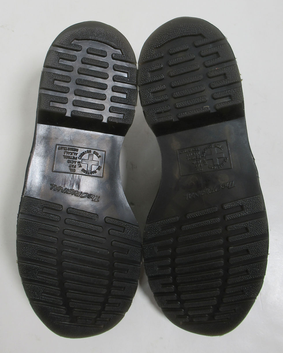 Thumbnail: Dr. Martens Unisex 1461 Rebel Printed Black Leather Oxford Shoes 9US M / 10US L