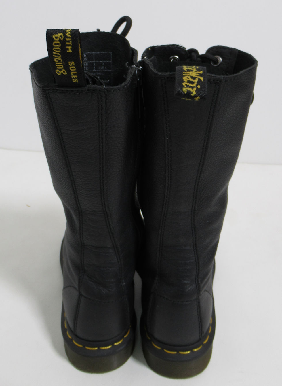 Thumbnail: Dr Martens 1B99 Virginia Leather Mid Calf Boots Black Size 7 US L / 5 UK / 38 EU