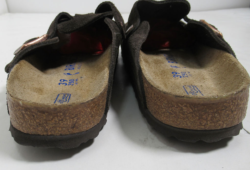 Thumbnail: Birkenstock Unisex Boston Soft Footbed Suede Leather Mocha Size 6 US M / 8 US L