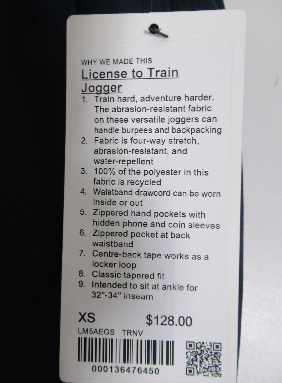 Thumbnail: Lululemon Men's License to Train Jogger True Navy Size XS