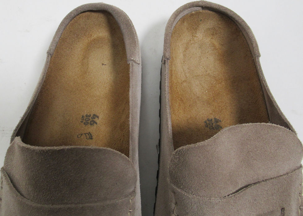 Thumbnail: Birkenstock Men's Naples Wrapped Suede Leather Taupe Size 13 US/ 12 UK / 46 EU