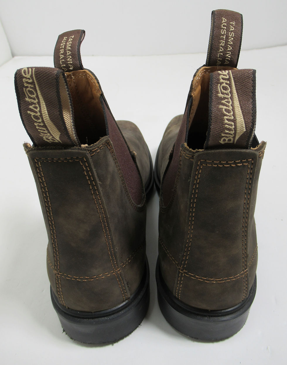 Thumbnail: Blundstone Men's Dress #1306 Chelsea Boots Rustic Brown Chisel Toe Size 10 US