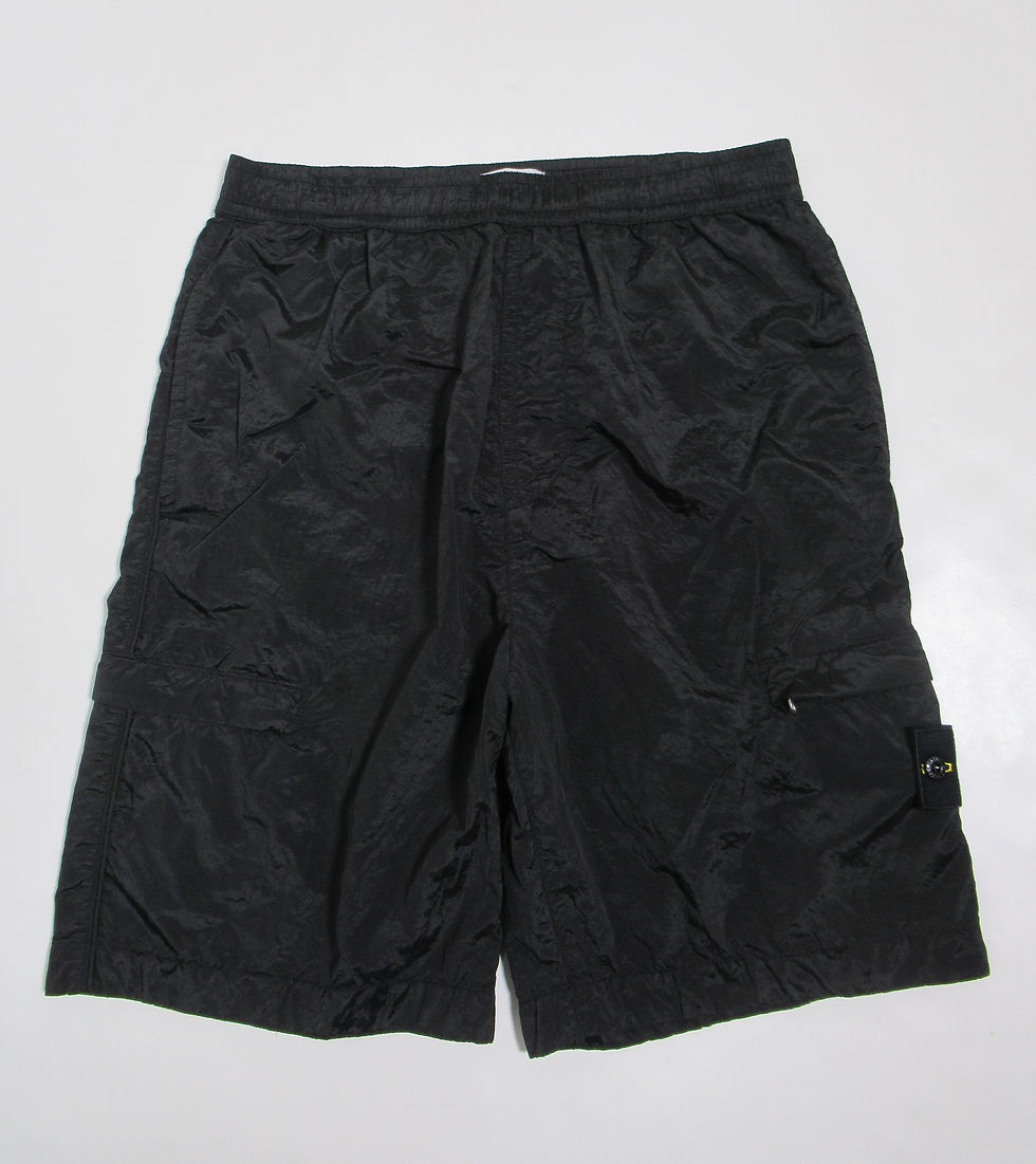 Thumbnail: Stone Island Men's Bermuda Nylon Shorts Black V0029 Size 32
