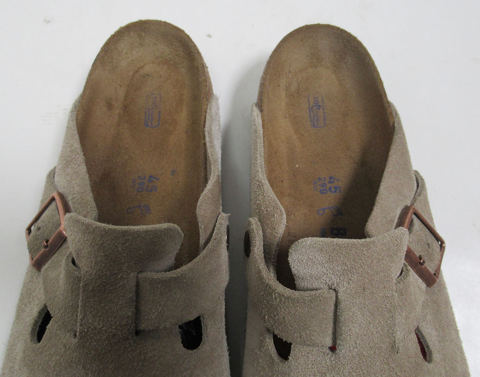 Thumbnail: Birkenstock Boston Soft Footbed Suede Leather Clog Taupe 12 US M / 11 UK / 45 EU