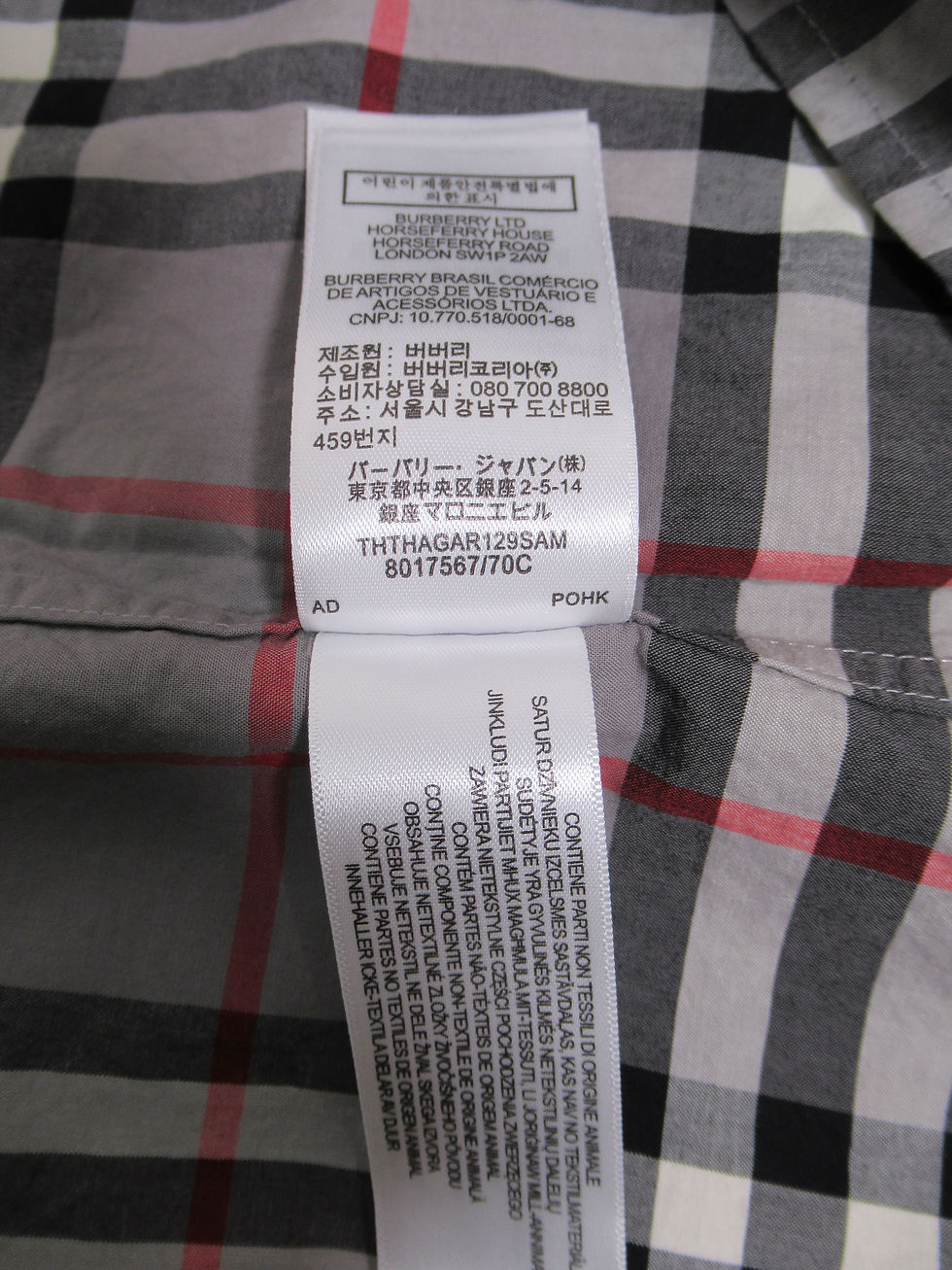 Thumbnail: Burberry Men's Check Cotton Shirt Short Sleeve Grey Size XXL Slim