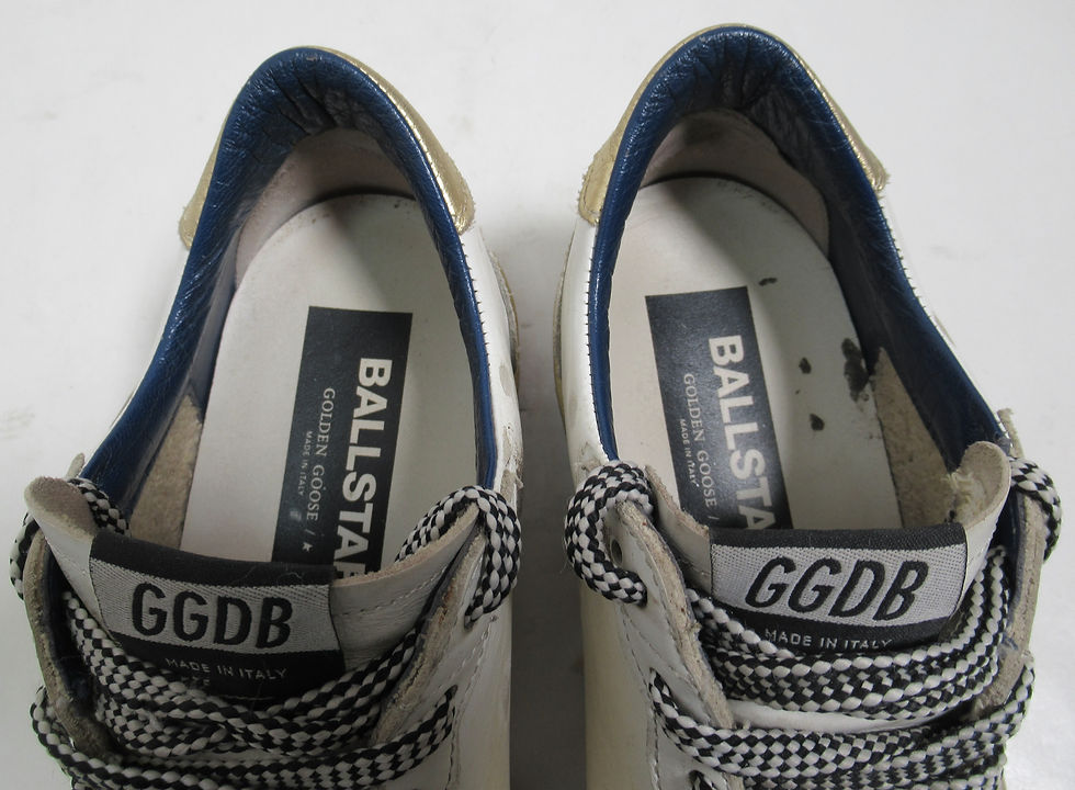 Thumbnail: Golden Goose Men's Ball Star In White Nappa With Gold Star and Heel Tab 7 US