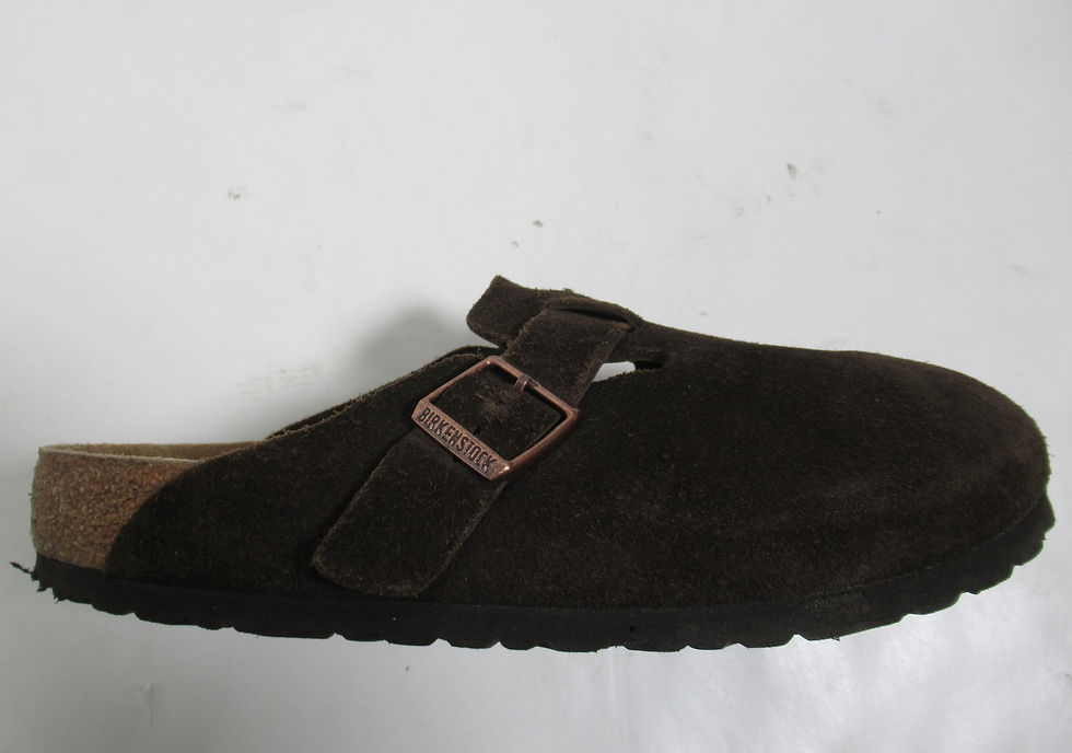 Thumbnail: Birkenstock Unisex Boston Soft Footbed Suede Leather Mocha 8 US M / 10 US L