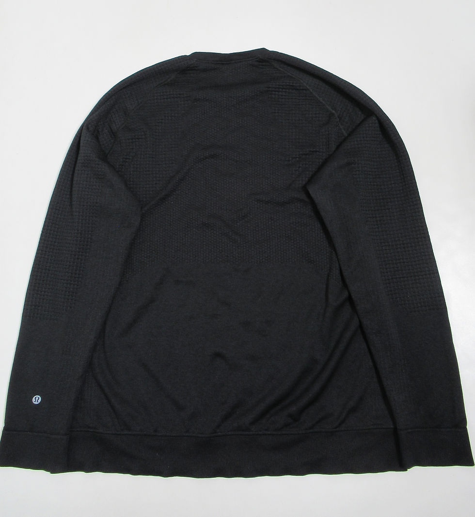 Thumbnail: Lululemon Men's Engineered Warmth Long Sleeve Crew Black / Black Size XL