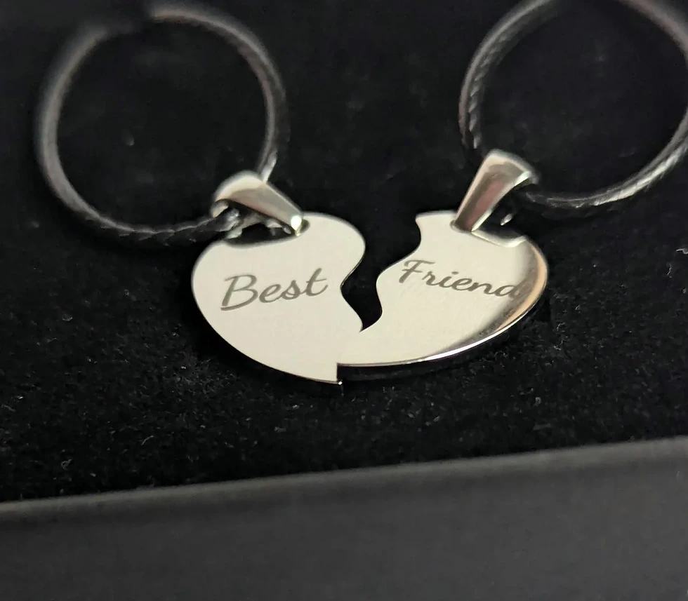 Thumbnail: Personalised Half Heart Necklace