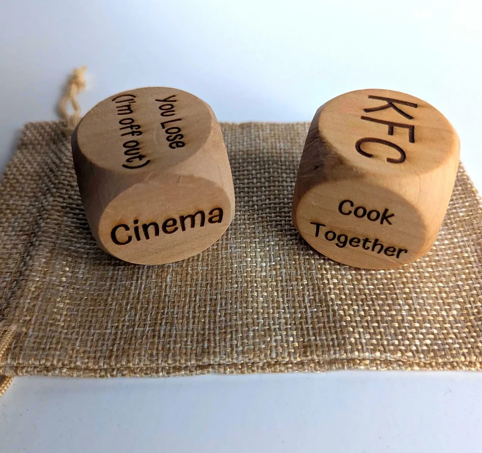 Thumbnail: Personalised Wooden Date Night Dice