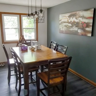 Photo of remodeled dining room