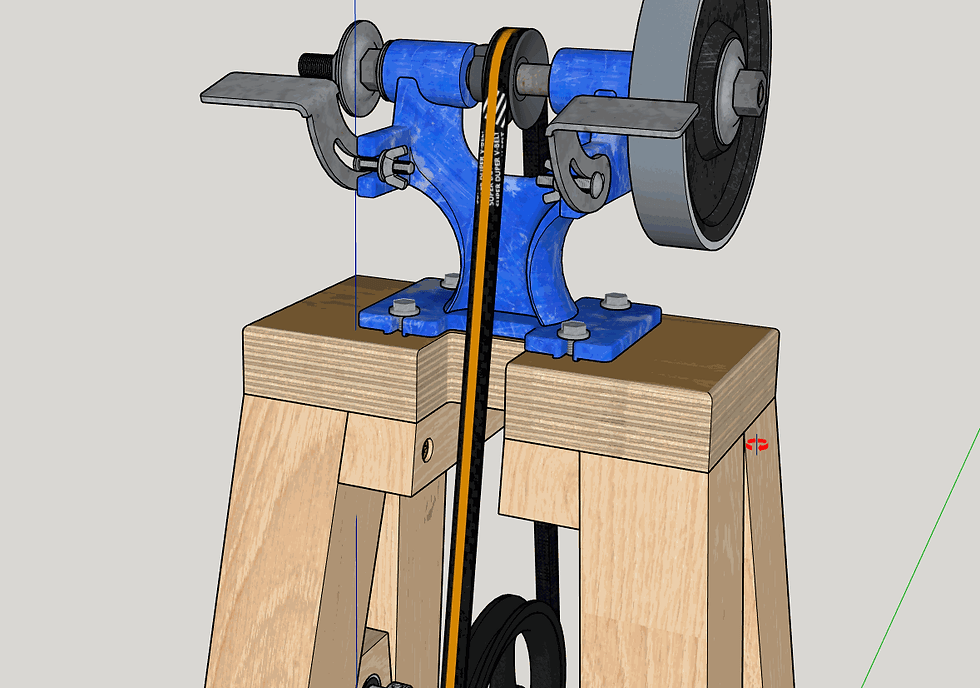 Animated gif revealing the open frame structure that allows the belt to be taken off if necessary