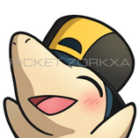 Emote of a happy Cyndaquil Pokemon.