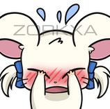 Bijou the hamster blushing.