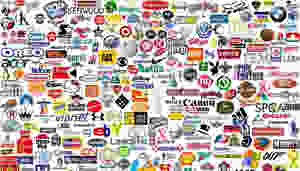 Many different logos