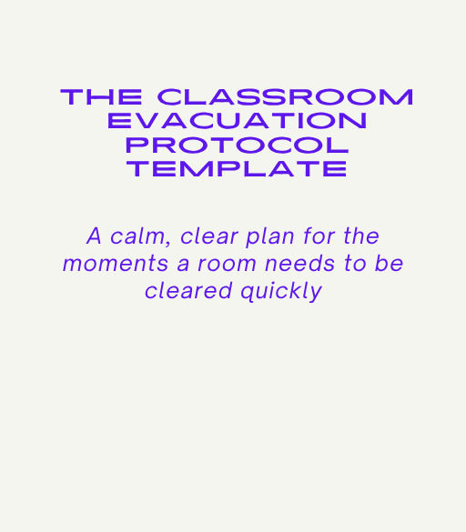 Classroom Evacuation Protocol Template for Teachers | Teacher's Strategy Vault