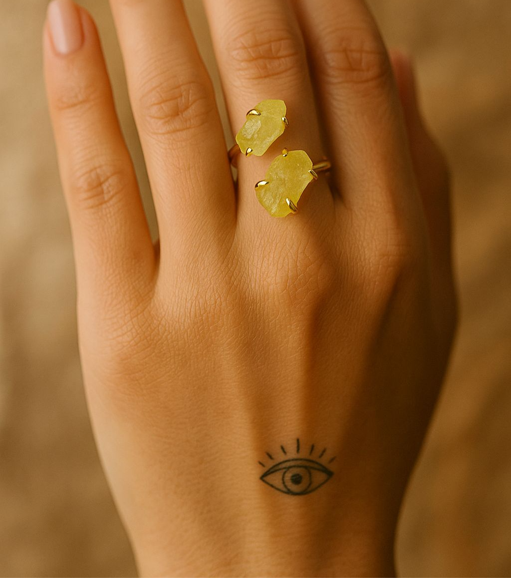 Anillo Solar Citrino Puro