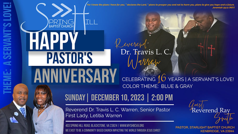 Celebrate 16 Years - Happy Pastor's Anniversary