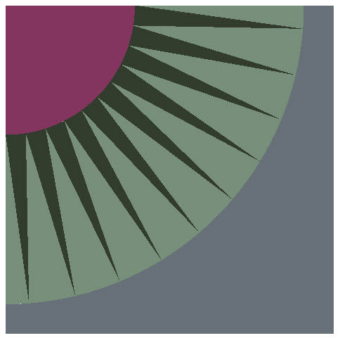 Thumbnail: Garden Fan Queen Size Quilt