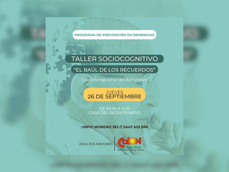 Colón conmemora el Día Internacional del Alzheimer con un taller sociocognitivo