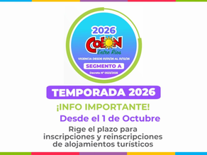 Desde el 1° de octubre: inscripción y reinscripción de alojamientos turísticos para la Temporada 2026